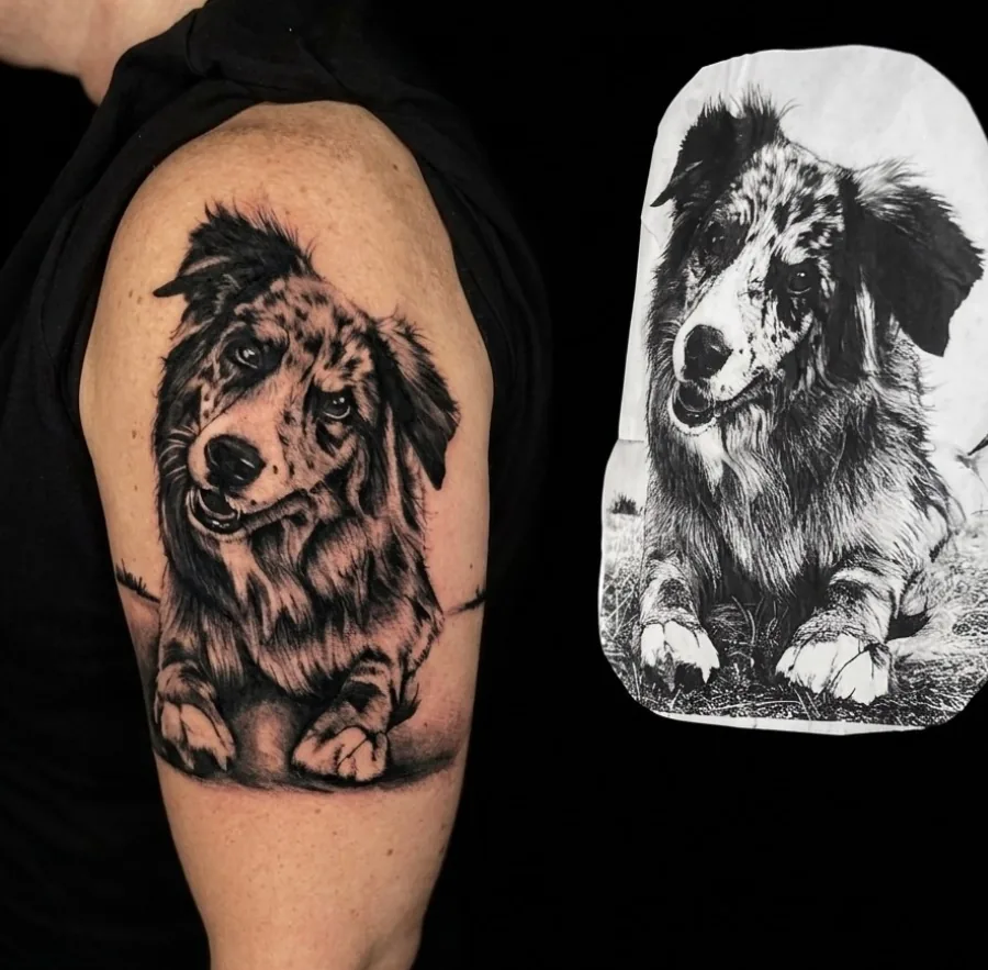 Hundeportrait Tattoo